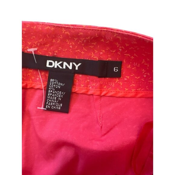 DKNY Womens Pink Capri Pants Size 6 Cotton Spandex NWT - Picture 3 of 4